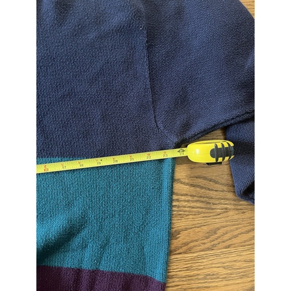 Vintage 90s Eddie Bauer Color Block Sweater Outdoor Outfitters - Men's Medium - Picture 7 of 8